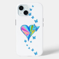 Rainbow Heart and Butterfly