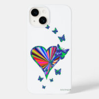 Rainbow Heart and Butterfly