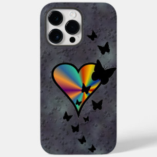 Rainbow Heart and Butterfly Case-Mate iPhone 14 Pro Max Case
