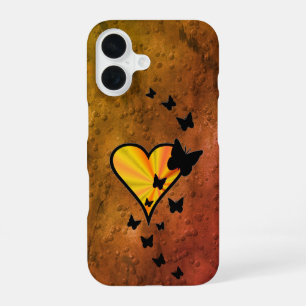 Rainbow Heart and Butterfly iPhone 16 Case