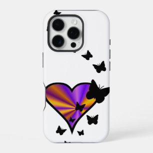 Rainbow Heart and Butterfly iPhone 16 Pro Case