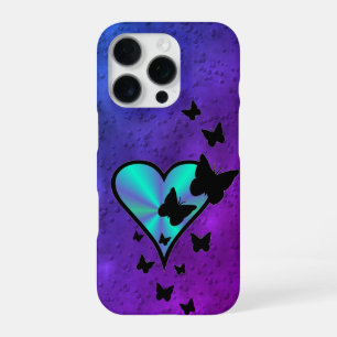 Rainbow Heart and Butterfly iPhone 16 Pro Case