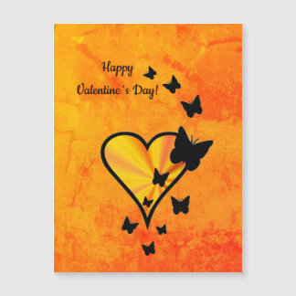 Rainbow Heart and Butterfly Magnetic Card