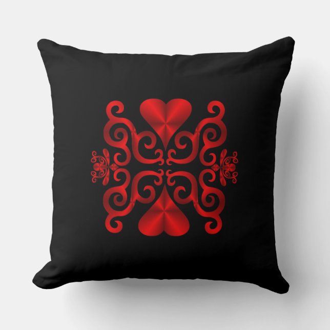 Rainbow Heart and Lily Cushion (Front)