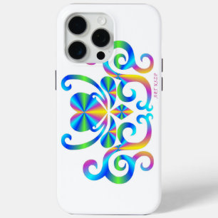 Rainbow Heart and Lily iPhone 15 Pro Max Case