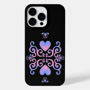 Rainbow Heart and Lily iPhone 14 Pro Max Case