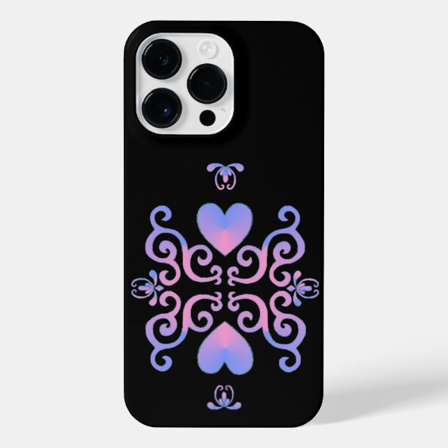 Rainbow Heart and Lily iPhone Case (Back)