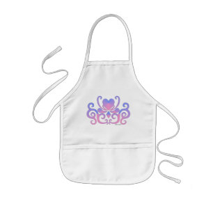 Rainbow Heart and Lily Kids Apron