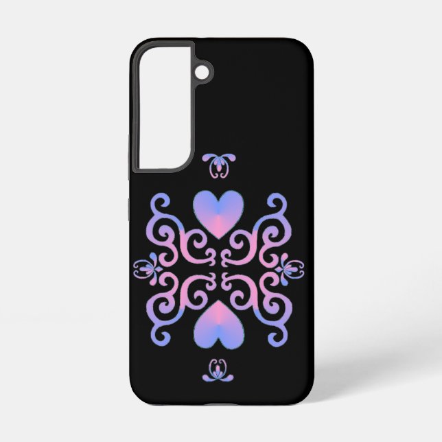 Rainbow Heart and Lily Samsung Galaxy S22 Case (Back)