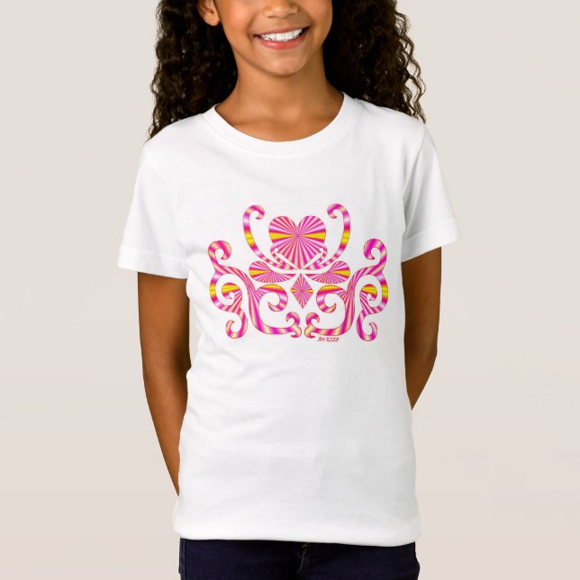 Rainbow Heart and Lily T-Shirt (Front)