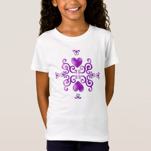 Rainbow Heart and Lily T-Shirt (Front)
