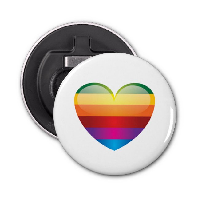 Rainbow Heart Bottle Opener (Front)