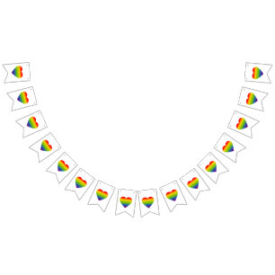 Rainbow Heart Bunting