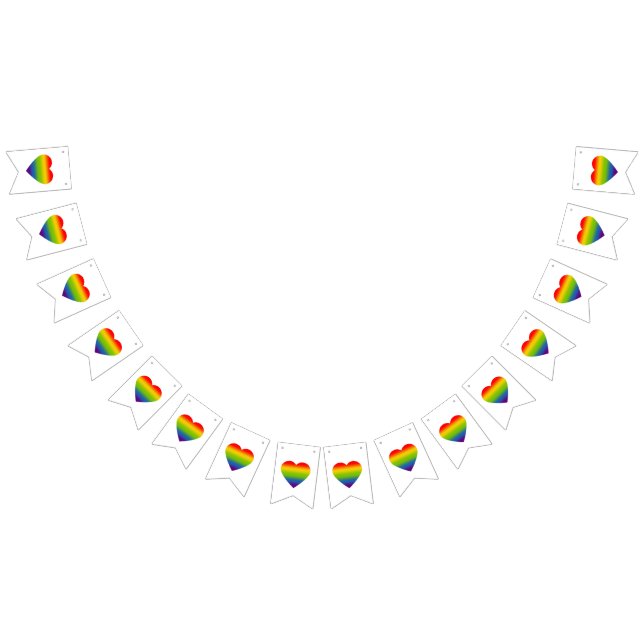Rainbow Heart Bunting (All)