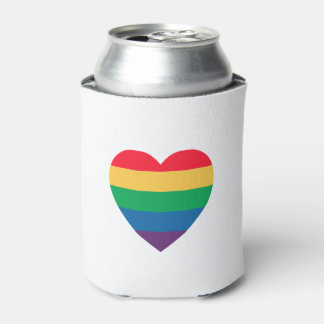 Rainbow Heart Can Cooler