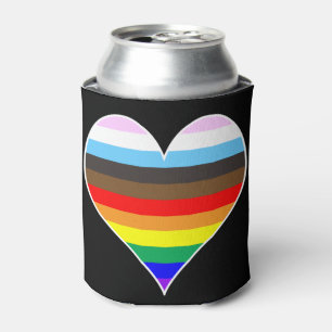 Rainbow Heart Can Cooler
