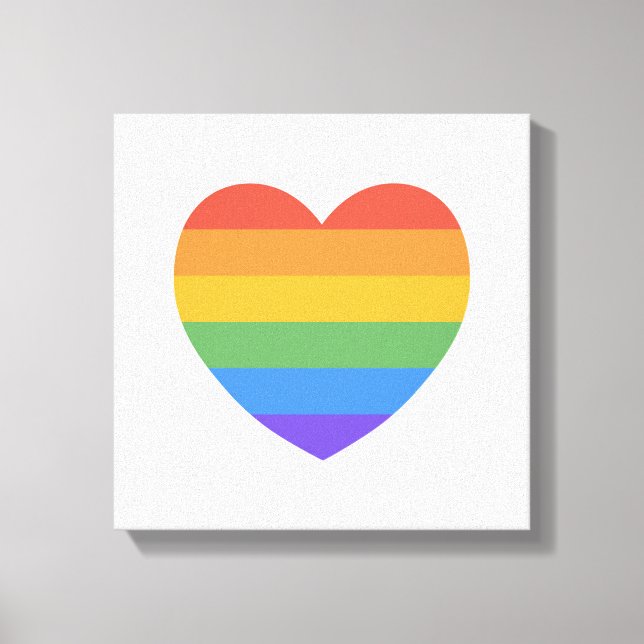 Rainbow Heart Canvas Print (Front)