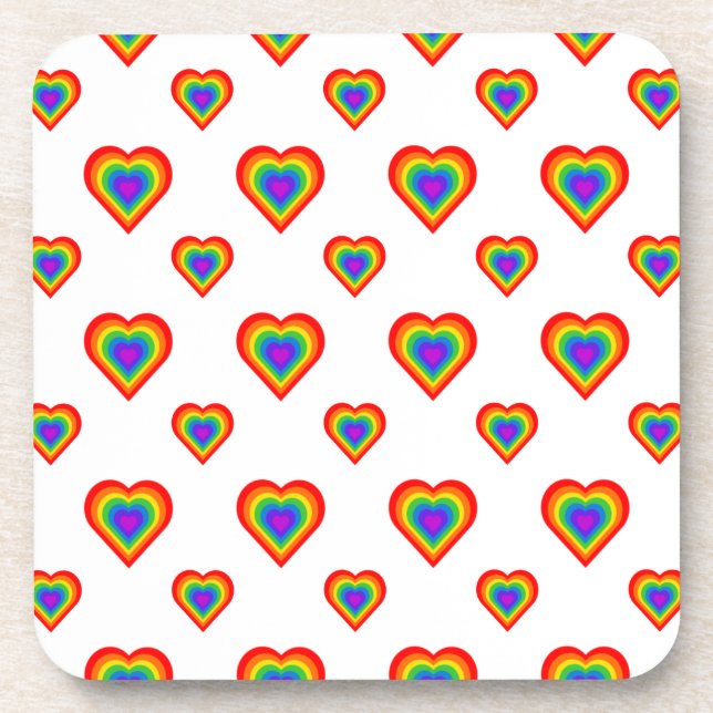 Rainbow Heart Coaster (Front)