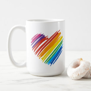 Rainbow Heart Coffee Mug
