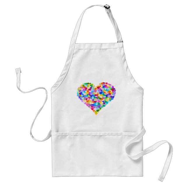 Rainbow Heart Confetti Standard Apron (Front)