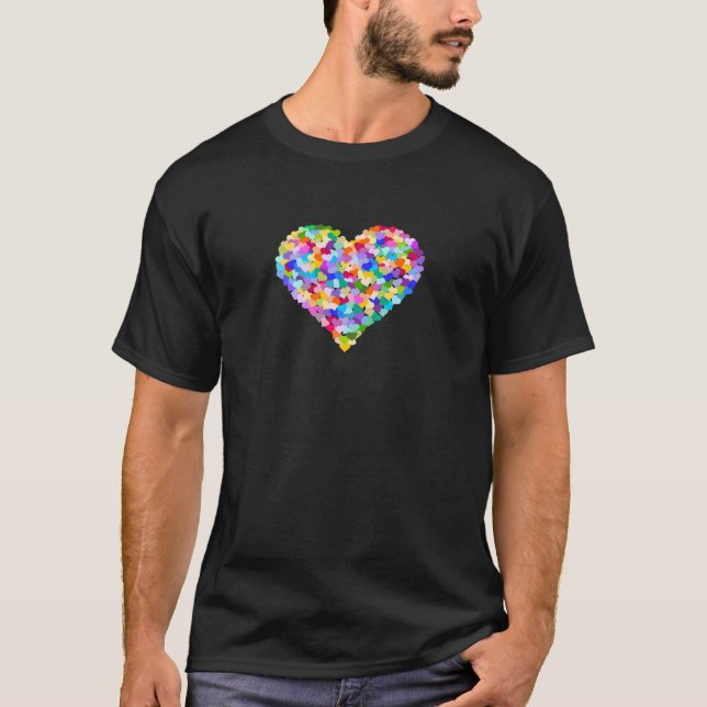 Rainbow Heart Confetti T-Shirt (Front)