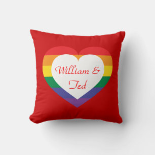 Rainbow Heart Cushion
