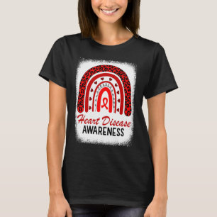 Rainbow Heart Disease Awareness In February We Go  T-Shirt