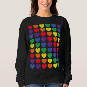 Rainbow Heart Dot Gay Pride Colours Lgbtq Say Gay Sweatshirt