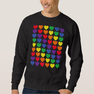 Rainbow Heart Dot Gay Pride Colours Lgbtq Say Gay Sweatshirt