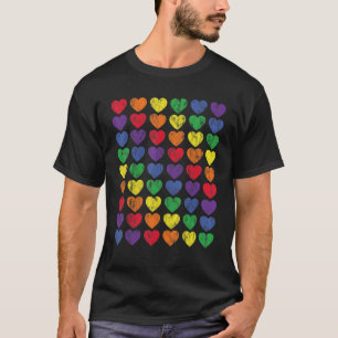 Rainbow Heart Dot Gay Pride Colours Lgbtq Say Gay T-Shirt