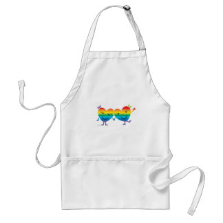 Rainbow Heart Gals Standard Apron