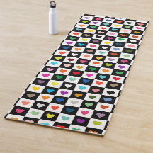 Rainbow Heart Grid Pattern