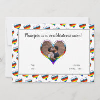 Rainbow Heart Invitation