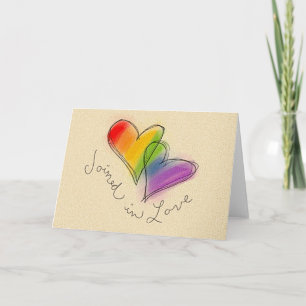 Rainbow Heart Joined in Love Card