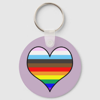 Rainbow Heart Key Ring