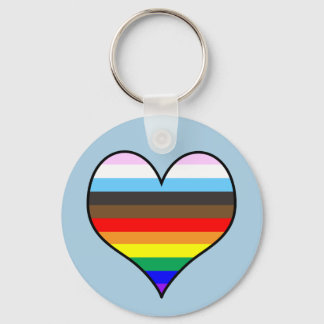 Rainbow Heart Keychain