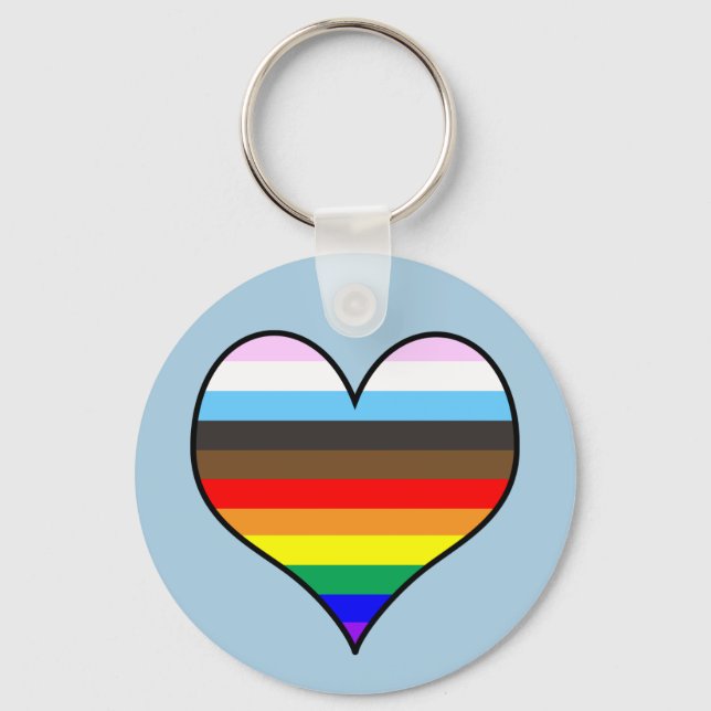 Rainbow Heart Keychain (Front)
