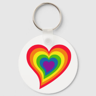Rainbow Heart keychain