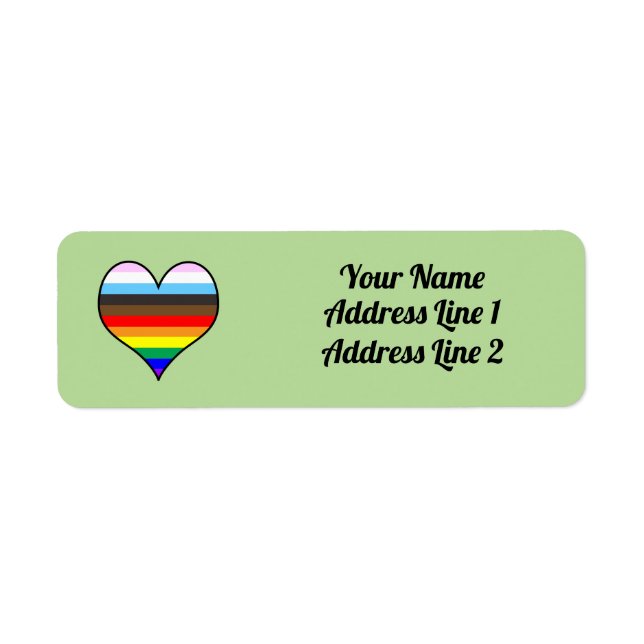 Rainbow Heart Label (Front)