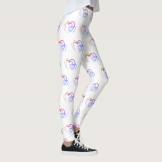 Rainbow heart leggings