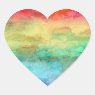Rainbow Heart Love Cheerful Bright Sticker