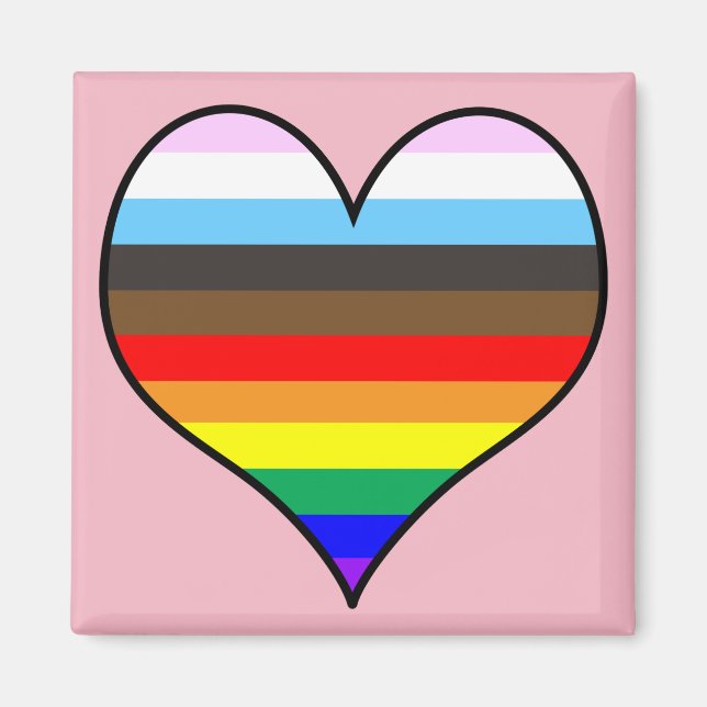 Rainbow Heart Magnet (Front)