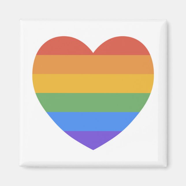 Rainbow Heart Magnet (Front)