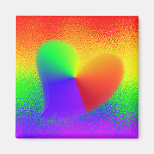 Rainbow Heart Magnet