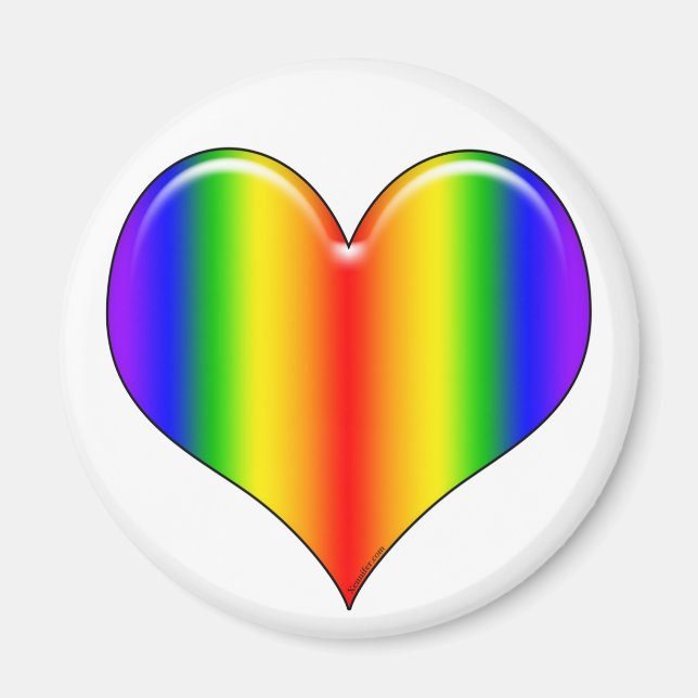 Rainbow Heart Magnet (Front)