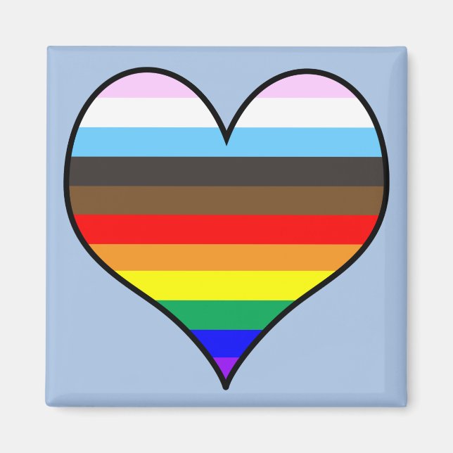 Rainbow Heart Magnet (Front)