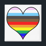Rainbow Heart Magnet<br><div class="desc">Show your pride with this charming rainbow heart.</div>