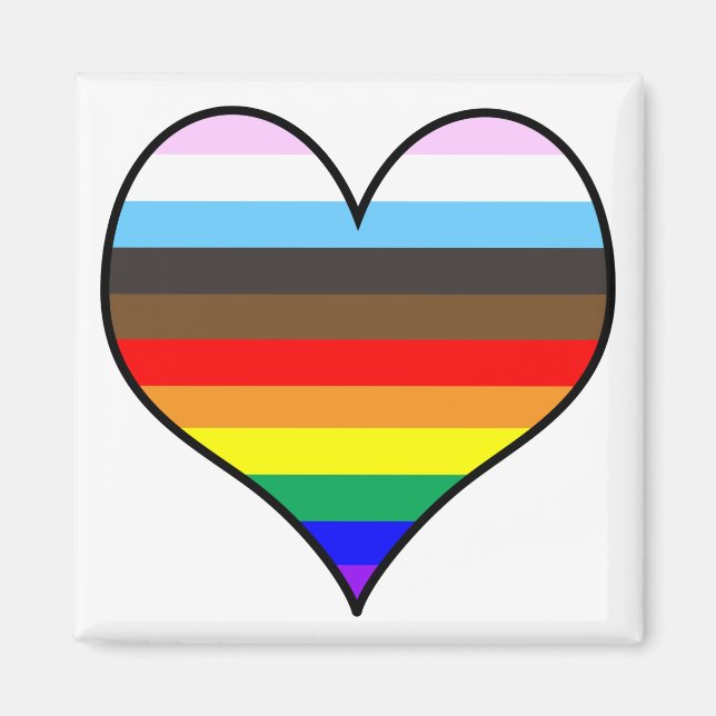 Rainbow Heart Magnet (Front)