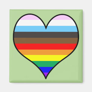 Rainbow Heart Magnet
