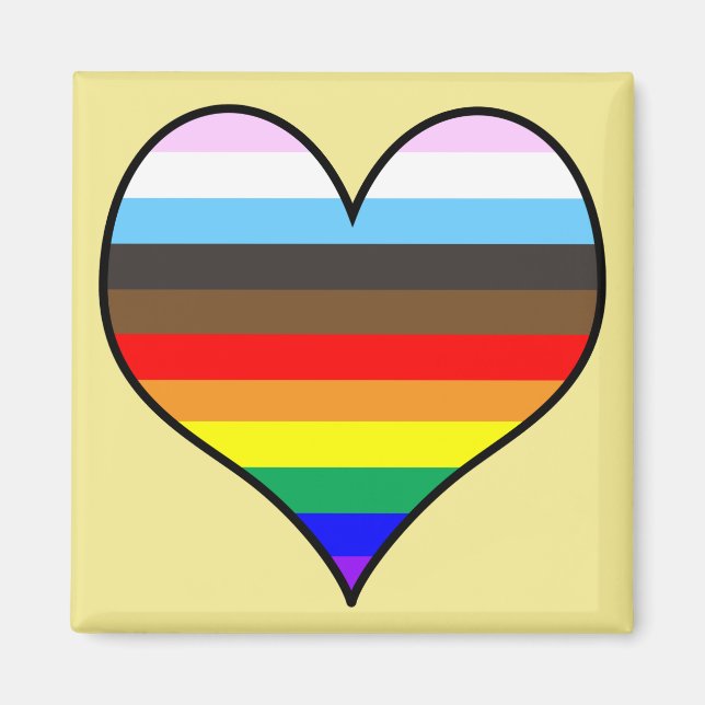 Rainbow Heart Magnet (Front)